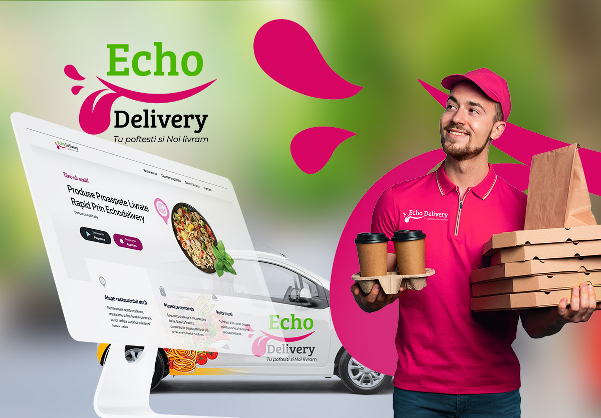 Echo Delivery - Website de prezentare dedicat aplicatiei de mobil si restaurantelor inrolate